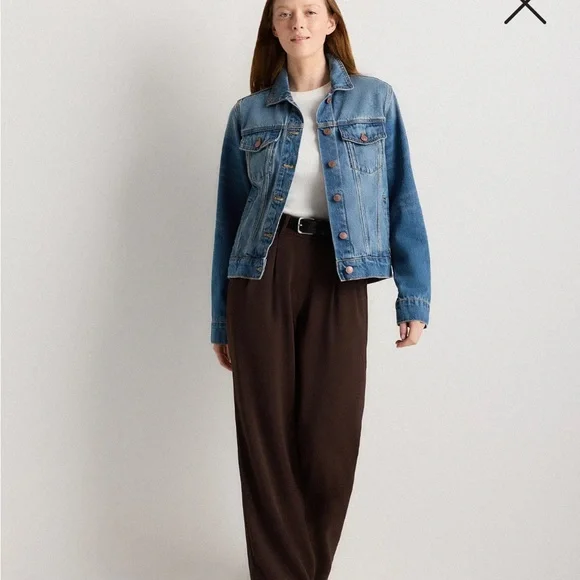 100% Organic Cotton Denim Jacket quince - Picture 3 of 4